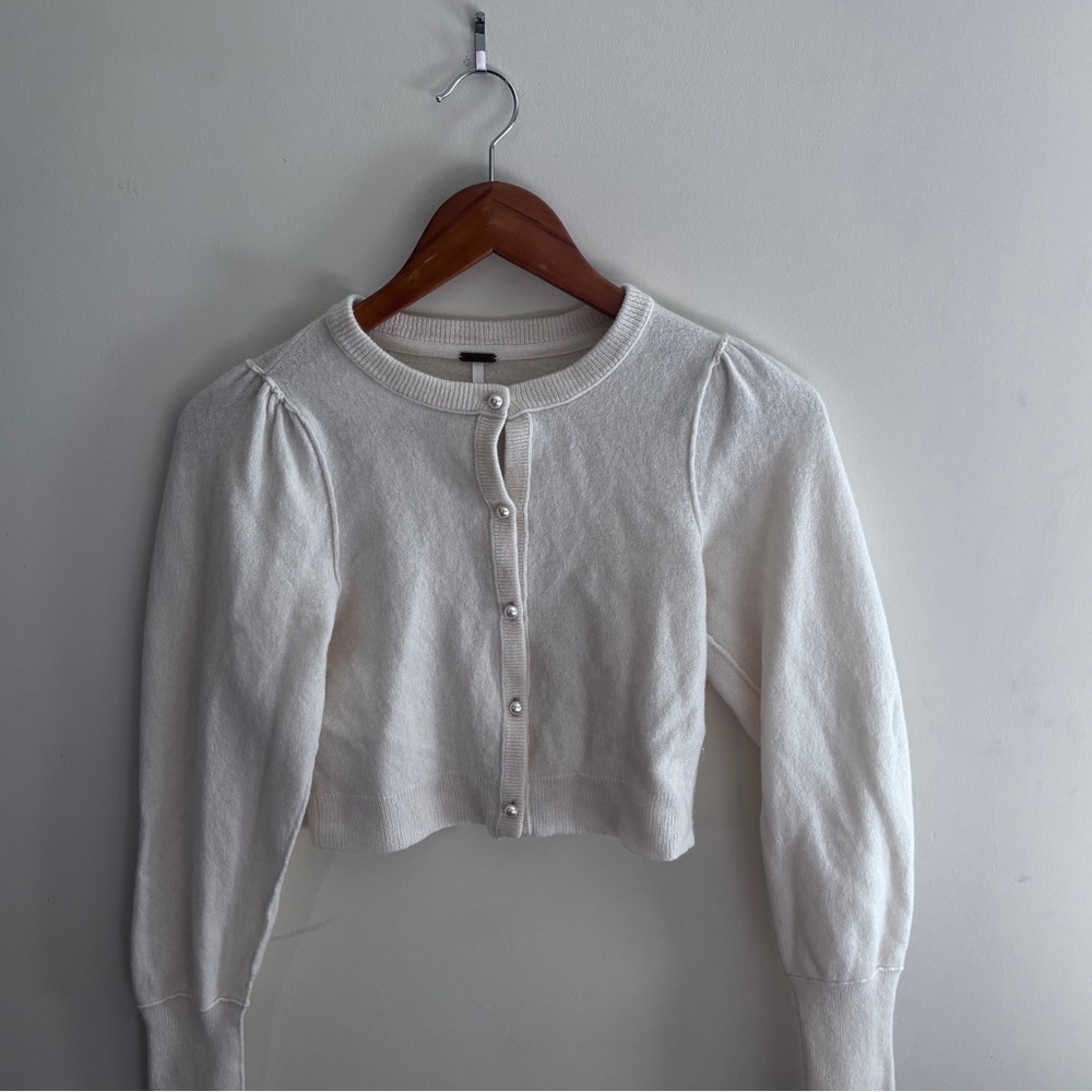 Free People Pearl CASHMERE cardigan Size: XS cream